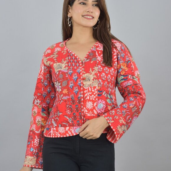 Jackets & Blazers - BRAND NEW Cotton Women's Quilted Jacket Coat Holidays Gifts Button Closer Jacket